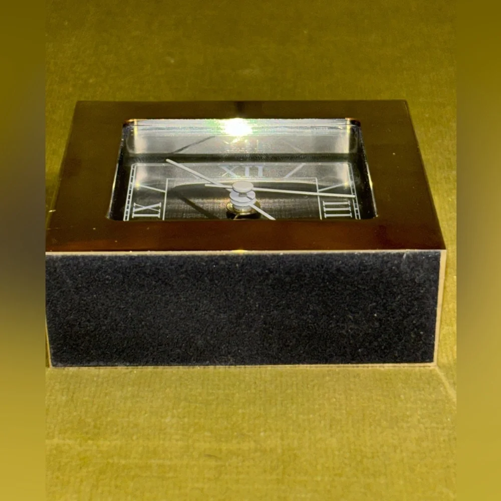 Chelsea Polished Nickle Art Deco Desk Alarm Clock German Quartz Movment 3